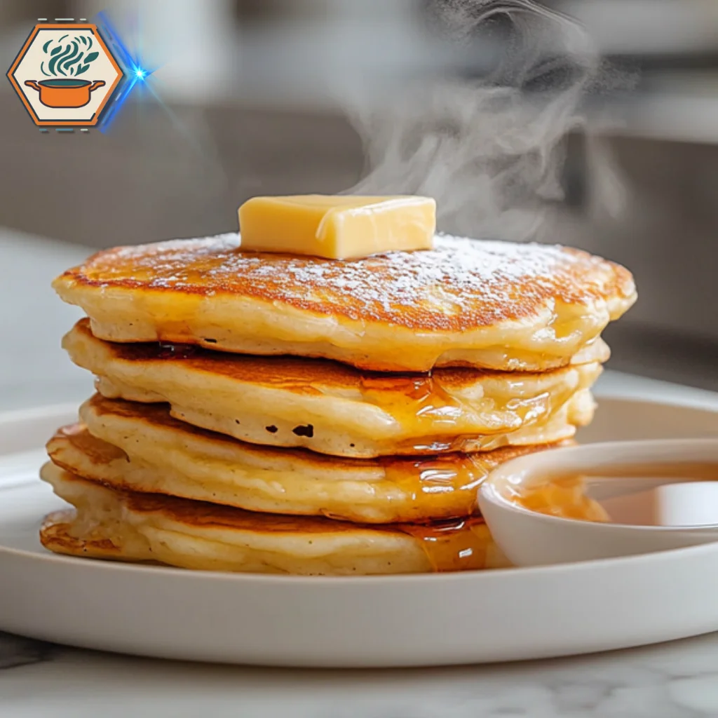 title="Elegant Kitchen Island with Crispy Pancakes" alt="A beautifully plated Crispy Pancake Recipe on a kitchen island, surrounded by a stylish and inviting interior design."
