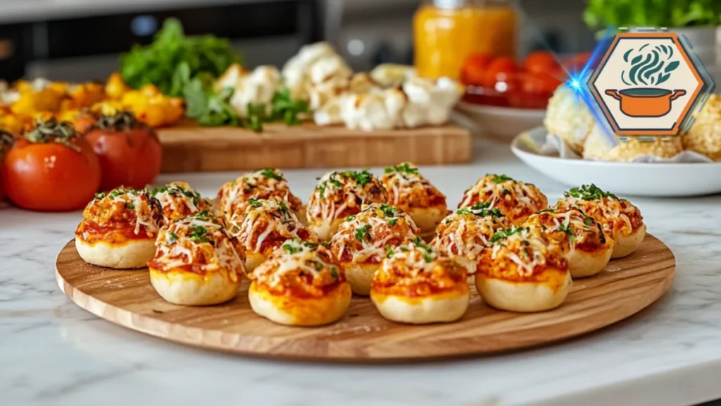 Cheesy and golden pizza bites filled with tomato sauce and herbs — a delicious snack that captures all the flavors of traditional pizza.