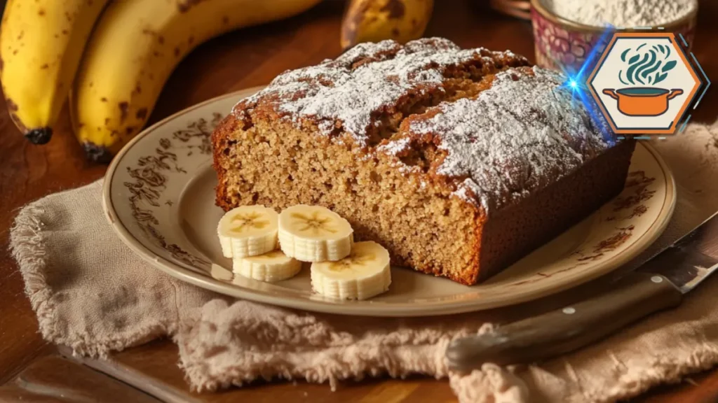 3-ingredient banana bread, showcasing a simple, quick, and delicious recipe with only three key ingredients for a soft and flavorful loaf.
