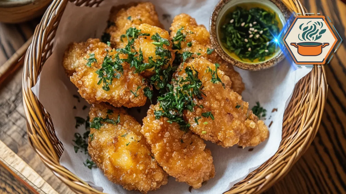 Where is tempura chicken from? 1 A traditional Japanese kitchen setting showcasing tempura chicken ingredients, exploring the origins and cultural significance of tempura in Japanese cuisine.