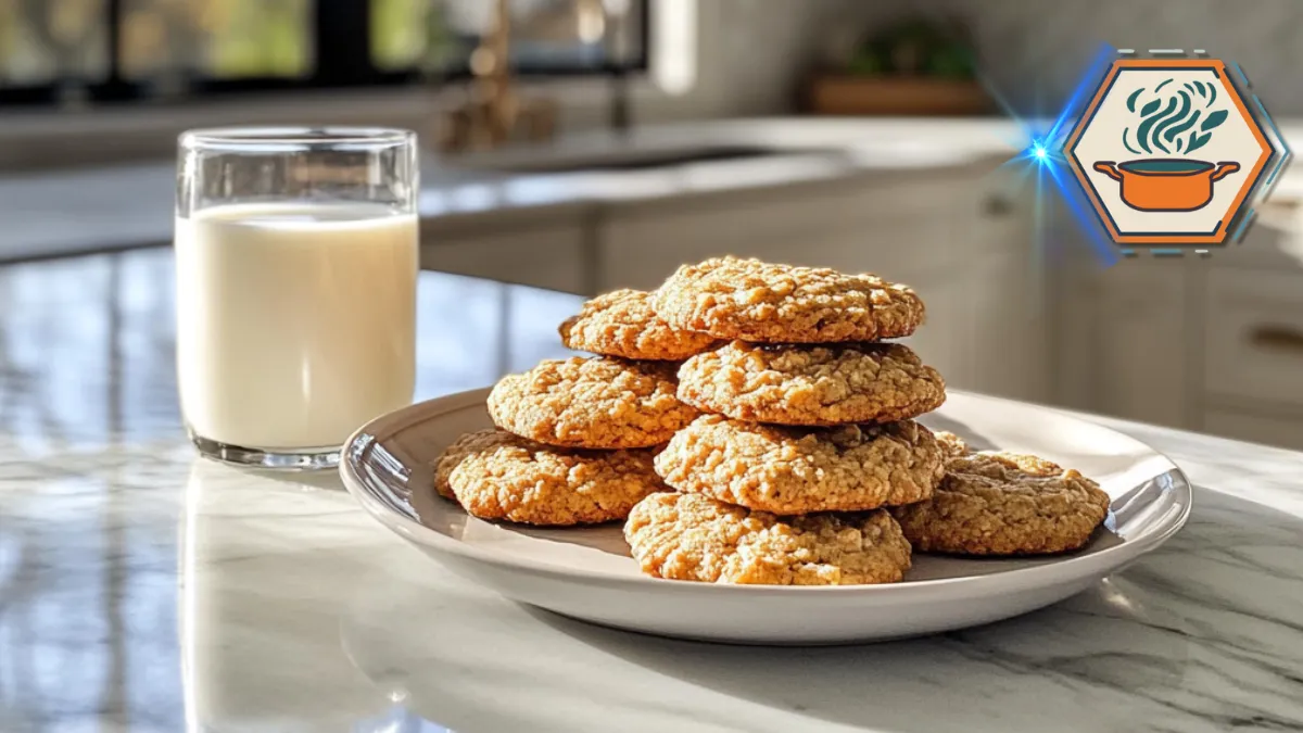 What is the secret to a crunchy cookie? 1 Close-up of crunchy cookies with golden-brown edges and a firm texture, highlighting key characteristics of perfectly baked, crispy cookies.