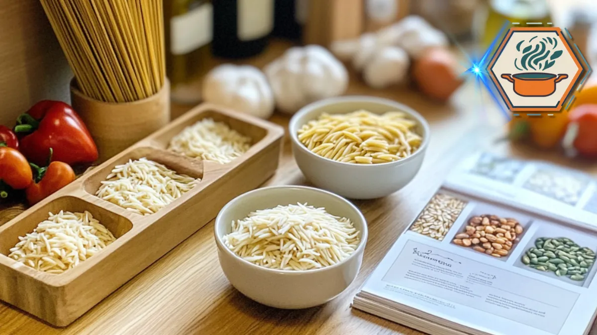 Alternative Text (Texte alternatif) A nutritional comparison between orzo and pasta, showcasing the health benefits and differences in their nutritional profiles, helping you choose the healthiest option for your meals.