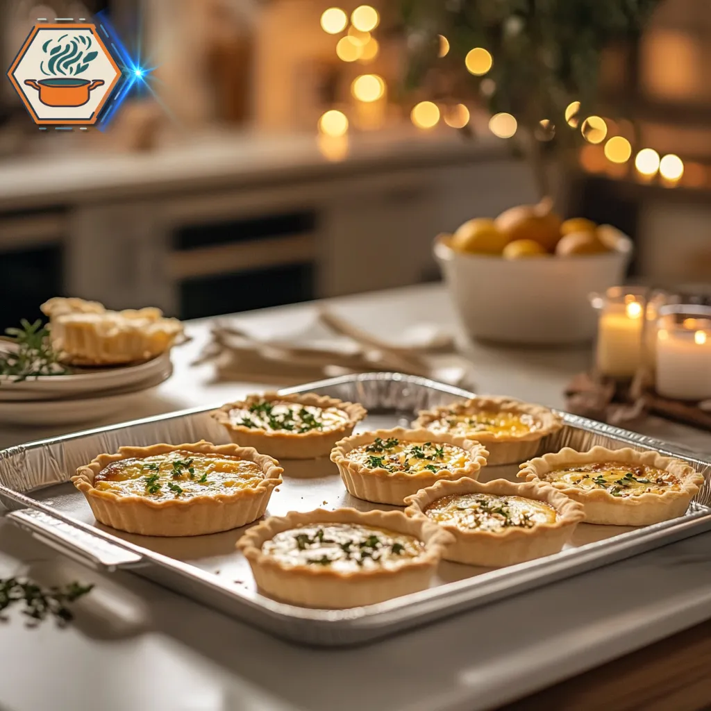 title="Quiche Crust Troubleshooting & Expert Tips for Perfect Results" alt="An elegant dining setup featuring a baking sheet with a partially baked quiche crust, highlighting expert tips for troubleshooting soggy bottoms, cracks, and uneven textures."