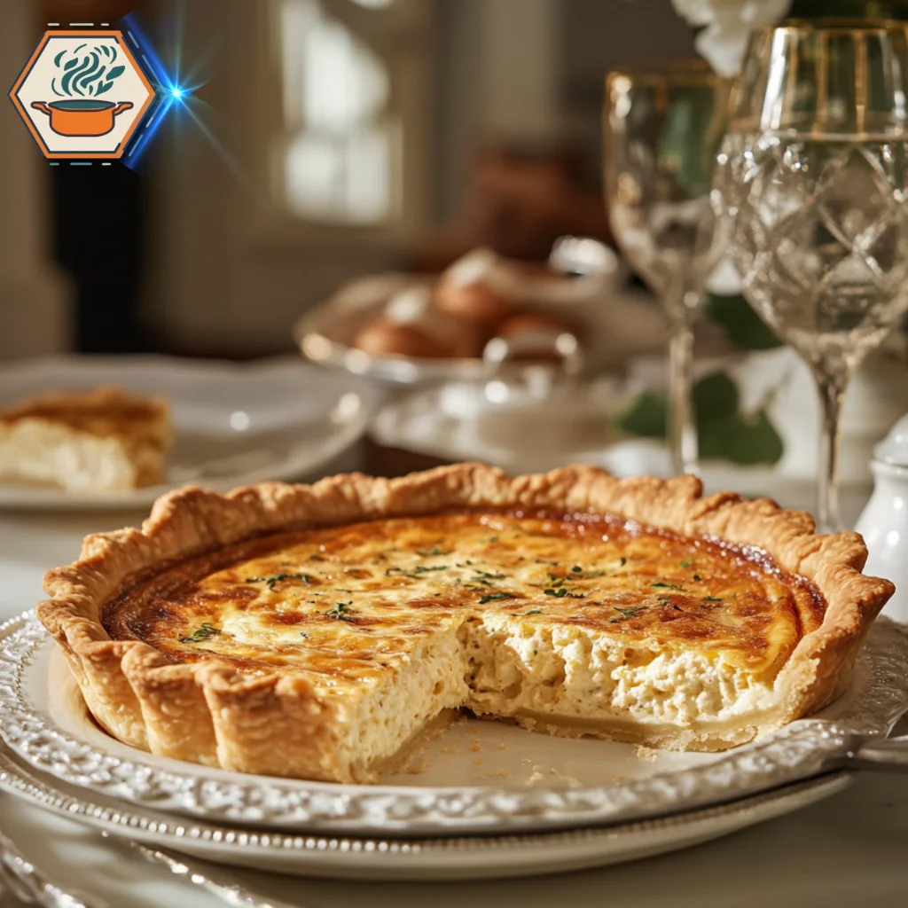 title="The Role of the Crust in a Quiche: Why It Matters" alt="A beautifully arranged dining table with a freshly baked quiche, featuring a golden, flaky crust that adds texture and structure to the dish."