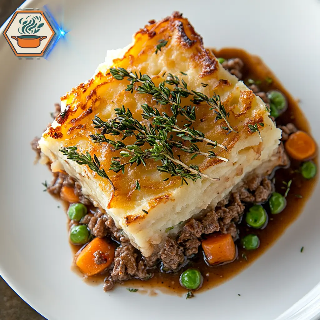 title="Shepherd’s Pie with Mashed Potatoes - A Hearty and Classic Dish" alt="Bright minimalist kitchen with a sleek and modern design, set up for preparing a comforting Shepherd’s Pie with creamy mashed potatoes."