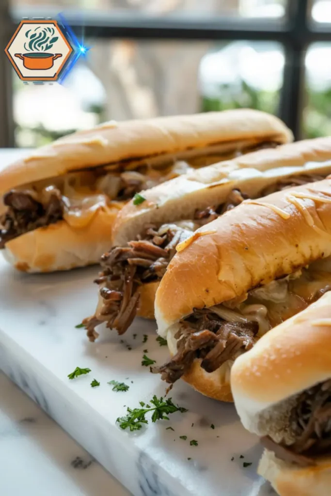 Explore the difference between true Philly cheesesteaks and regional variations with this classic ribeye and cheese hoagie. Hoagie rolls filled with ribeye and melted cheese, representing classic Philly cheesesteak style in the context of regional variations.