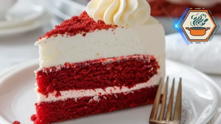 Red Velvet Cheesecake slice placed beside a Classic Vanilla Cheesecake slice, highlighting visual differences in color and texture for a dessert recipe card.