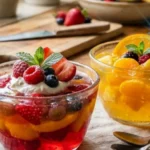 3 ingredient gelatin recipe in glass bowls