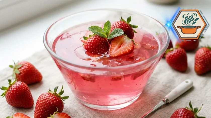 pink gelatin recipe for weight loss in glass bowl