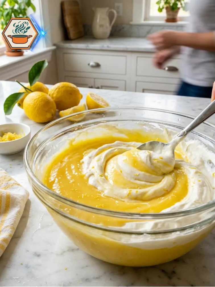 Two-Ingredient Lemon Cheesecake Bars 6 Add Ingredients