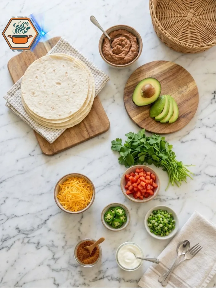 Ingredients needed for Two-Ingredient Bean Taco Cups.