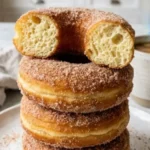 Easy Donut Recipe with fluffy baked cinnamon sugar donuts