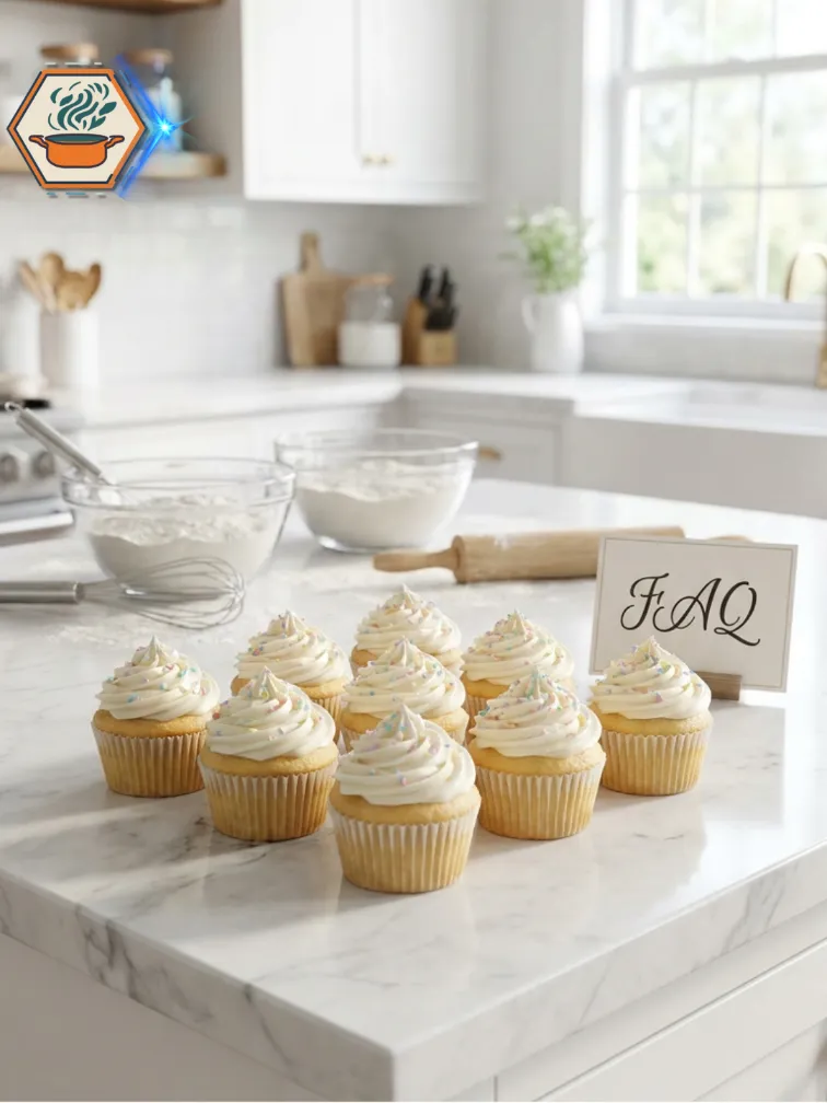 Vanilla Cupcakes Recipe: Soft, Fluffy & Easy 12 Vanilla cupcakes FAQ section image