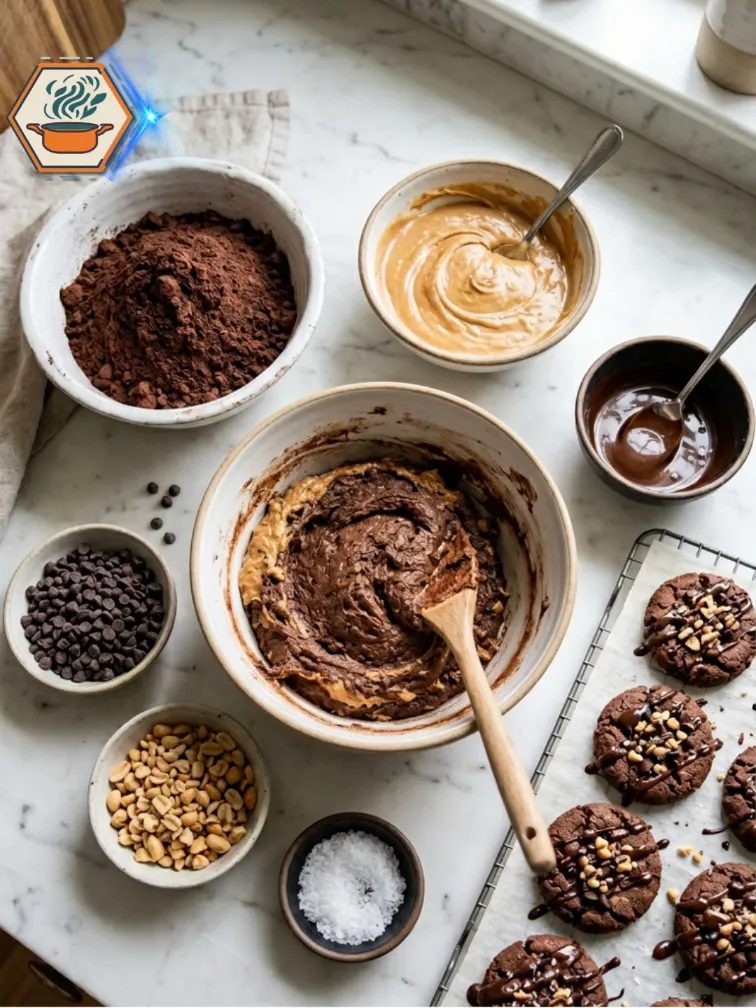 Ingredients for Two-Ingredient Peanut Butter Chocolate Cookies Ingredients for Two-Ingredient Peanut Butter Chocolate Cookies