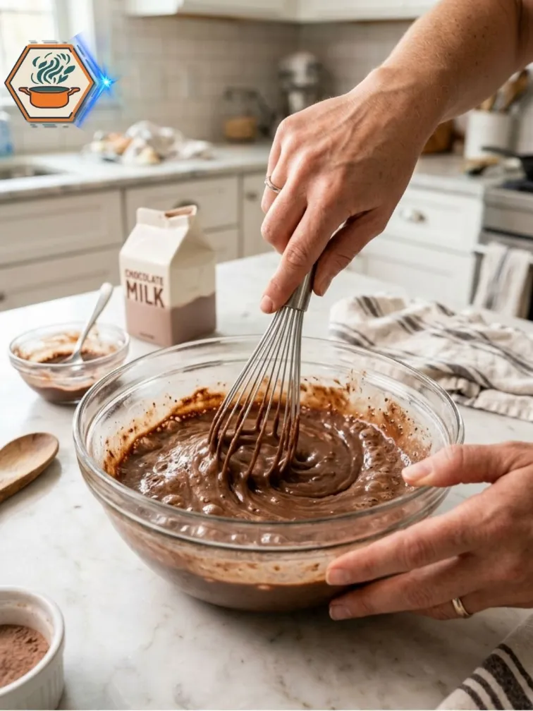 Two-Ingredient Fudge Pops: The Easy Frozen Chocolate Treat Everyone Loves 7 Mixing chocolate milk and pudding mix for fudge pops