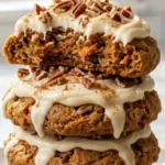 Soft inside of Two-Ingredient Carrot Cake Cookies