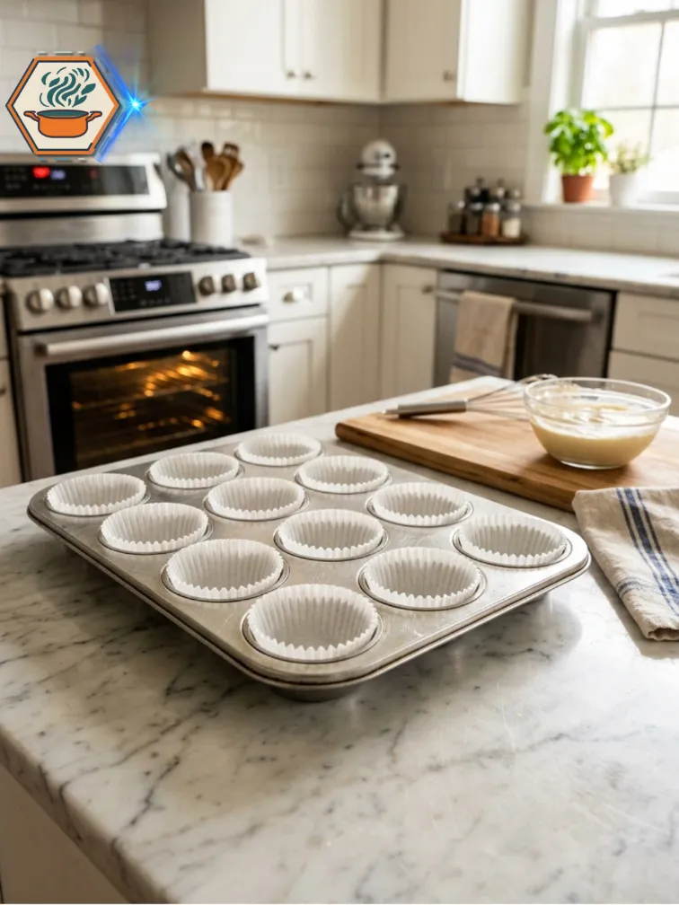 Vanilla Cupcakes Recipe: Soft, Fluffy & Easy 9 Preparing cupcake liners for vanilla cupcakes