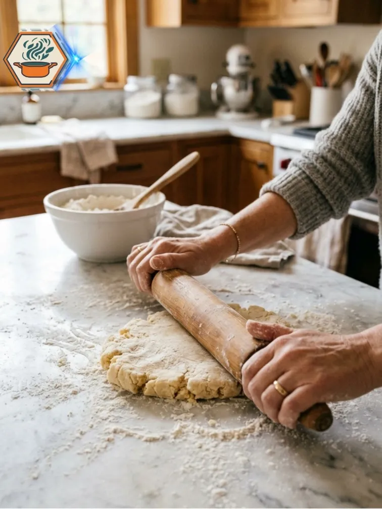 Rolling shortbread cookie dough