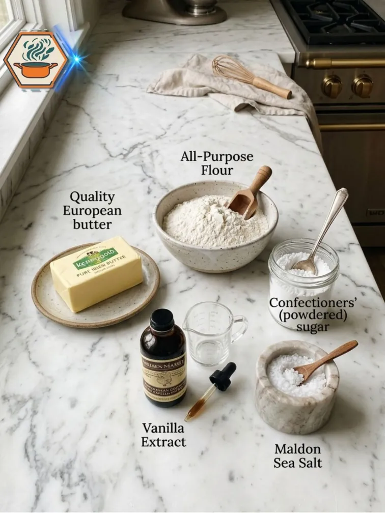Ingredients for Two-Ingredient Shortbread Cookies