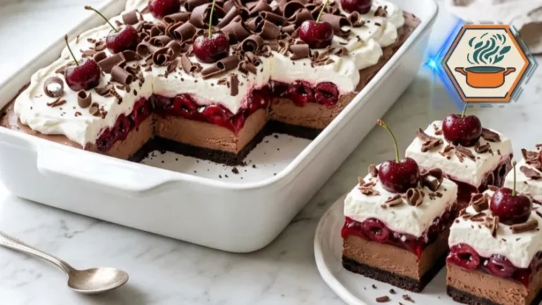 Chocolate Cherry Bliss Dessert slice