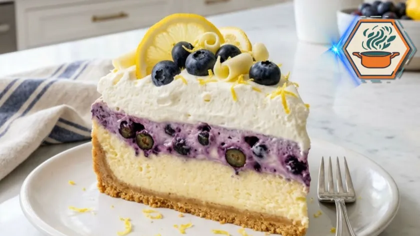 Lemon Blueberry Dream Delight displayed in a bright American kitchen.