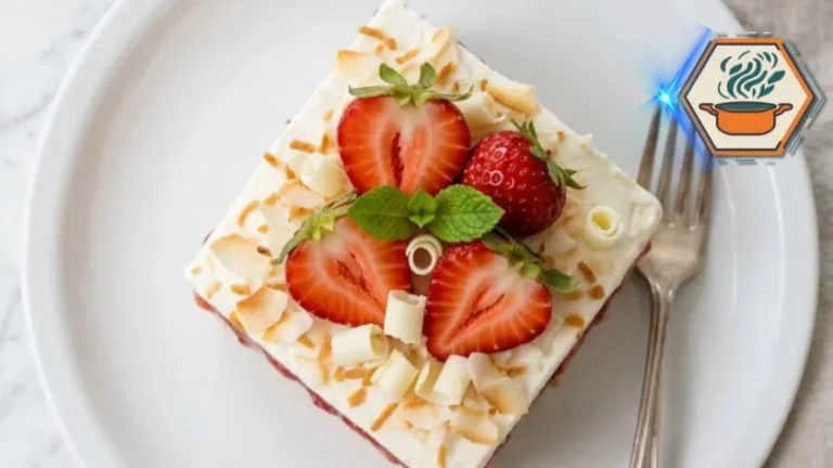 Strawberry Coconut Paradise Lush 3 Strawberry Coconut Paradise Lush recipe card image.