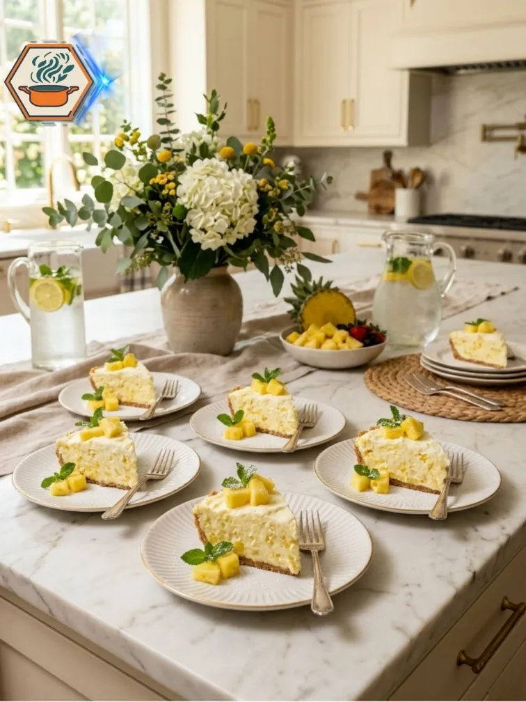 Serving Four-Ingredient Pineapple Dessert at a family gathering.