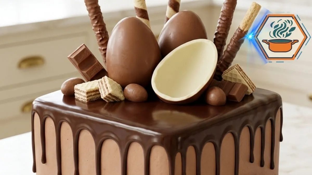 Chocolate Candy Crown Celebration Cake 2 Chocolate Candy Crown Celebration Cake with ganache and chocolate candy topping