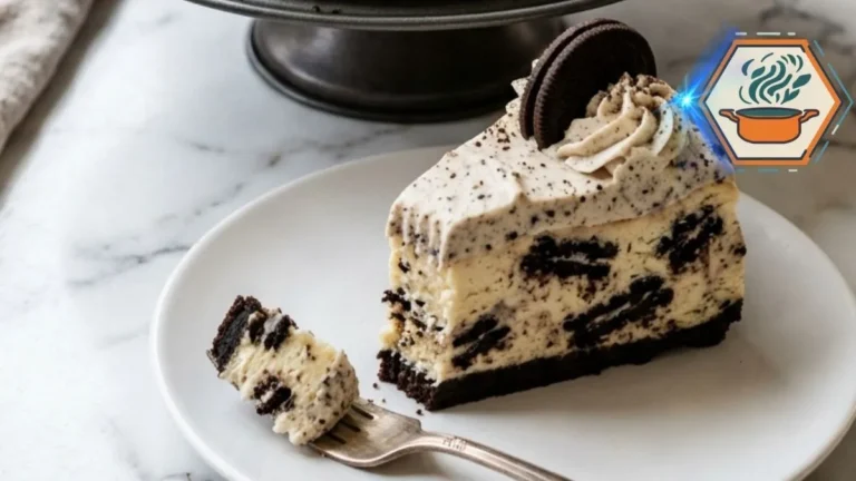 Cookies & Cream Cloud Cheesecake 3 Whole Cookies & Cream Cloud Cheesecake on a white marble countertop