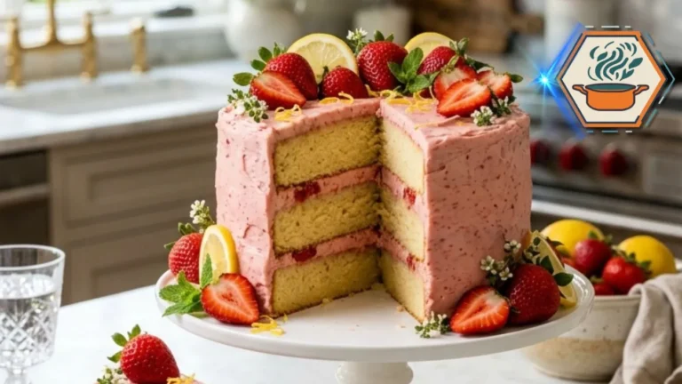 Finished Strawberry Lemonade Buttermilk Cake