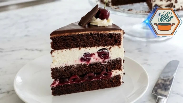 Black Forest Cherry Cream Layer Cake Recipe 3 Whole Black Forest cherry cream cake topped with ganache and fresh dark cherries