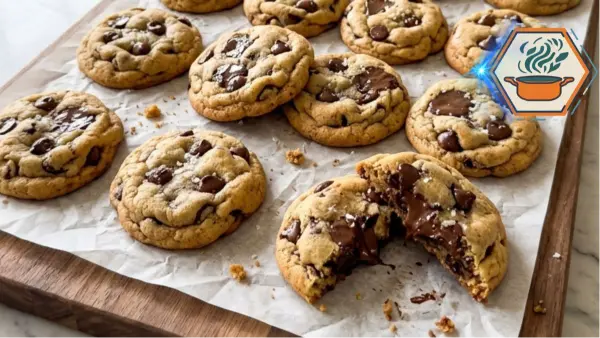 Soft and Chewy Chocolate Chip Cookies Recipe 3 Homemade soft and chewy chocolate chip cookies ready to serve