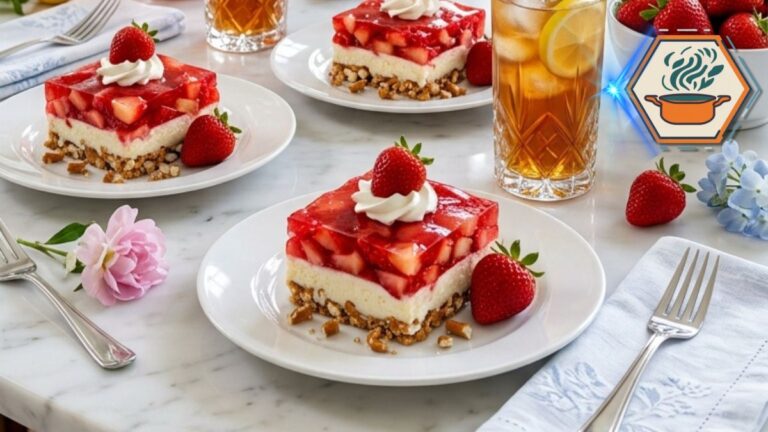 Strawberry Pineapple Pretzel Delight Recipe 3 Fresh Strawberry Pineapple Pretzel Delight in a glass baking dish.