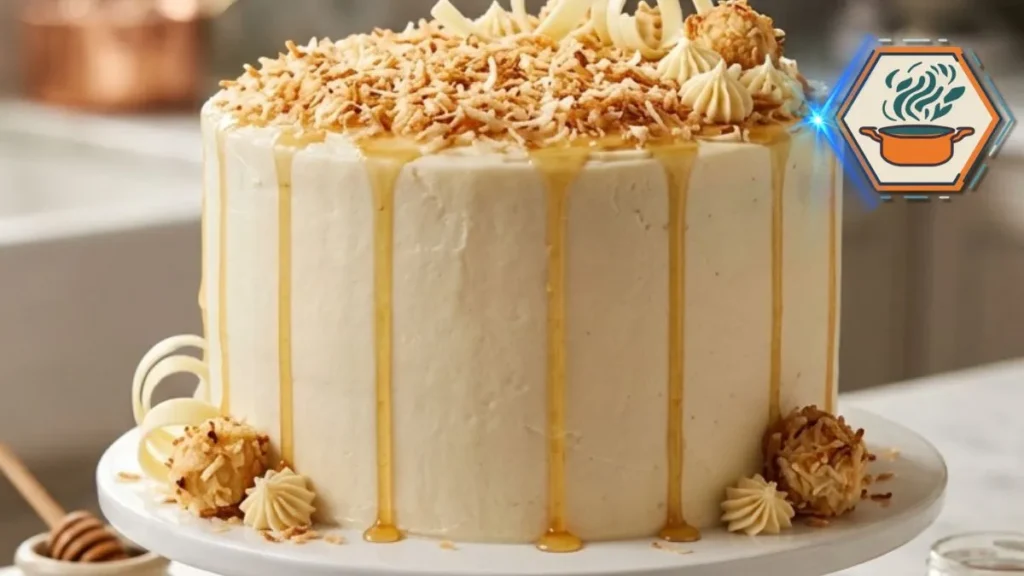 Grandma's Honey Butter Coconut Cream Cake