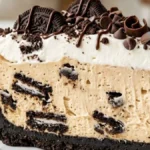 Rock Bottom Pie with peanut butter Oreo filling and chocolate cookie crust