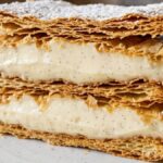 Vanilla Custard Mille-Feuille with crisp puff pastry and vanilla cream