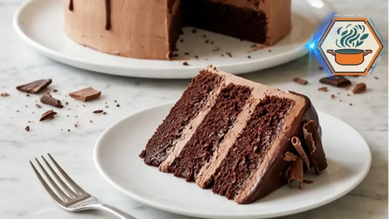 Chocolate Cream Treasure Tower Cake Recipe 3 Homemade Chocolate Cream Treasure Tower Cake with chocolate frosting and ganache