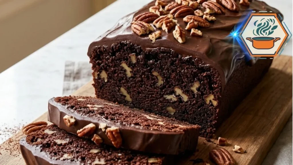 Midnight Cookie Crunch Drip Cake with chocolate ganache and toasted pecans