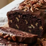 Midnight Cookie Crunch Drip Cake with chocolate ganache and toasted pecans