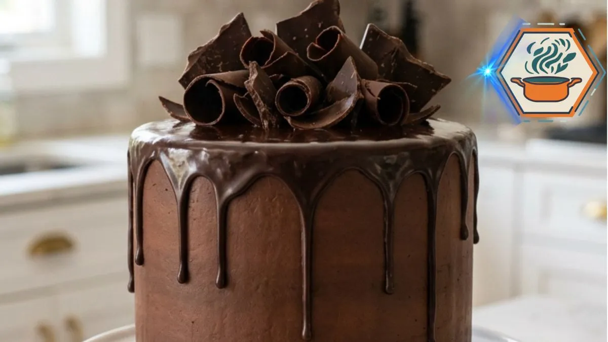 Triple Chocolate Ganache Cake Recipe 2 Triple Chocolate Ganache Cake with three chocolate layers, buttercream filling, and dark chocolate ganache.